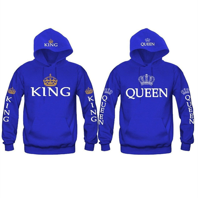 Komplet bluz King & Queen z nadrukiem korony