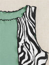 Top z motywem zebry Ruched