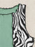 Crop top w patchworkowy wzór z zebrą