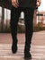 Stylowe męskie jeansy slim fit z bocznymi lampasami