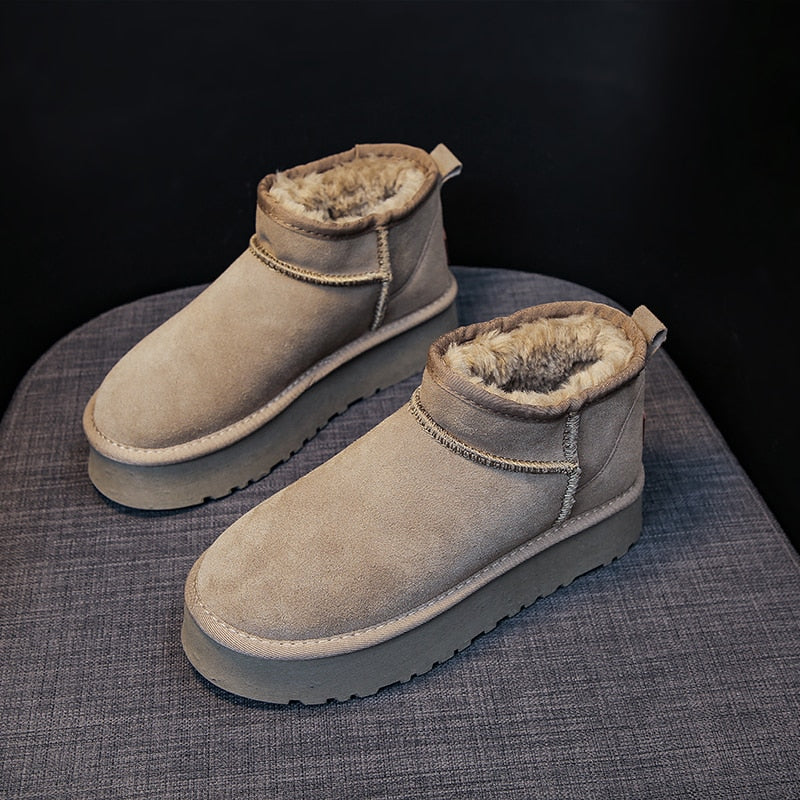 Damskie ocieplane śniegowce zimowe z grubą podeszwą Era