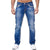 Męskie jeansy slim fit z kontrastowymi przeszyciami