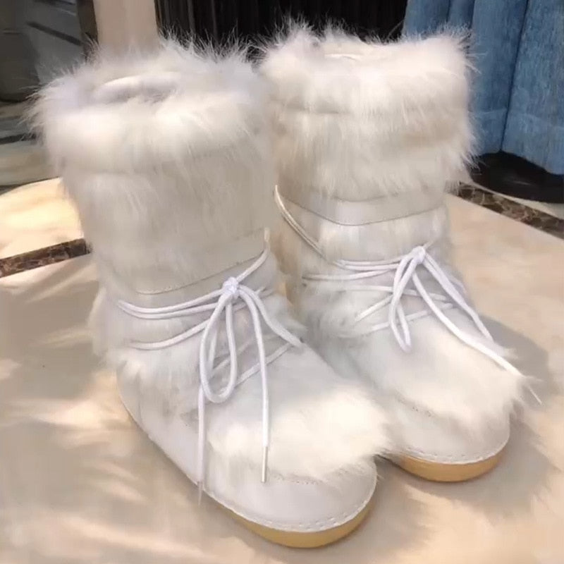 Zimowe buty z futerkiem Mujer