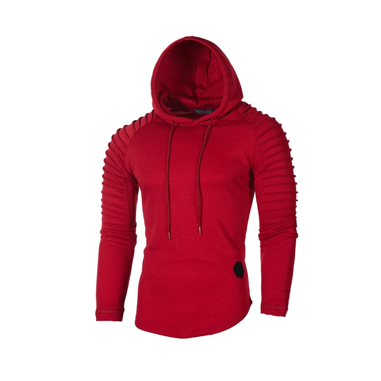Męska bluza z kapturem i prążkowanymi rękawami – casualowy styl streetwear Draco