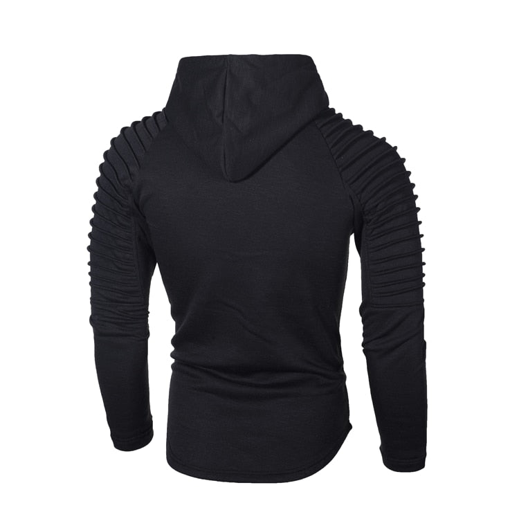 Męska bluza z kapturem i prążkowanymi rękawami – casualowy styl streetwear Draco
