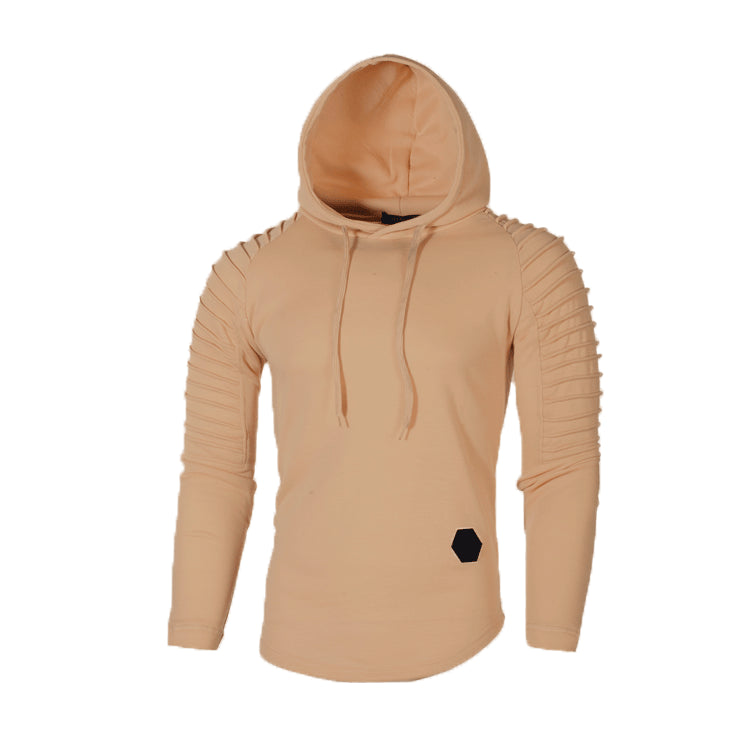 Męska bluza z kapturem i prążkowanymi rękawami – casualowy styl streetwear Draco