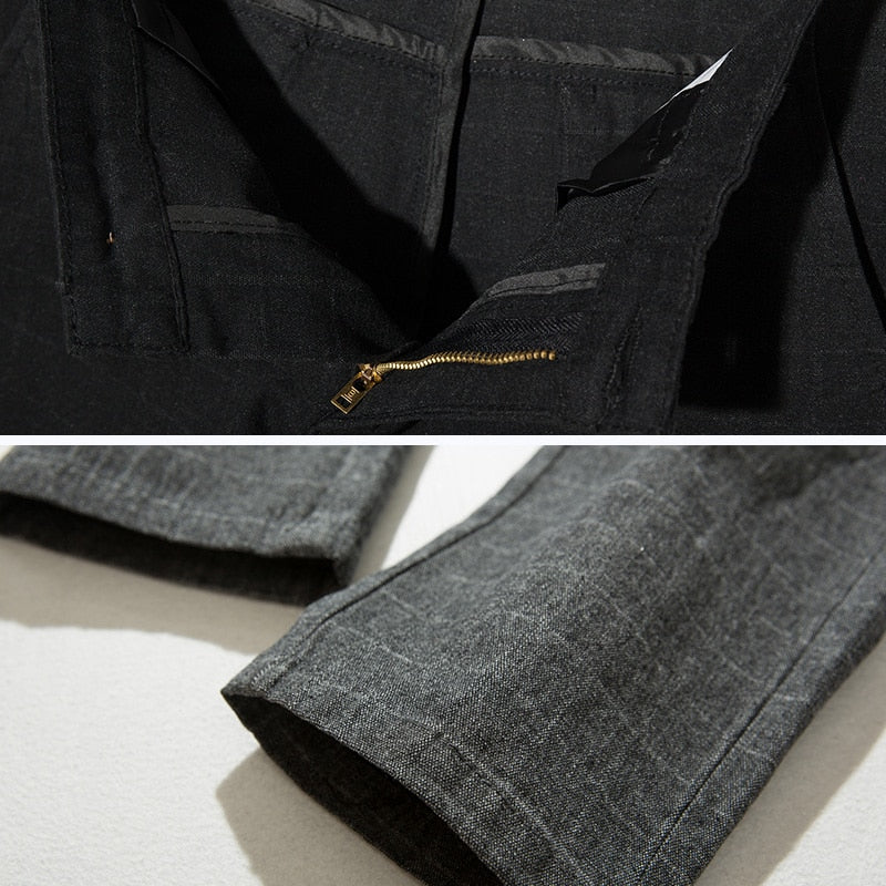 Eleganckie spodnie z wzorem w kratę