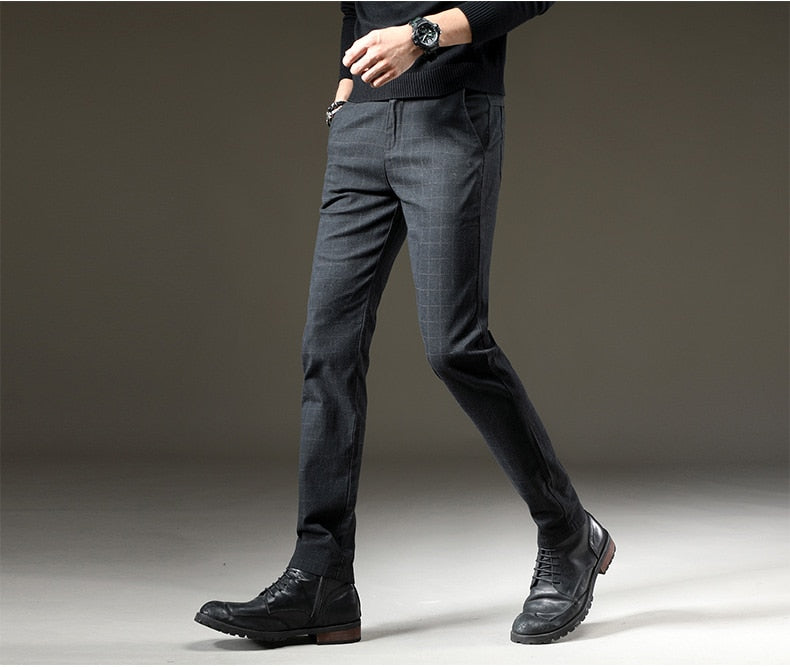 Eleganckie spodnie z wzorem w kratę