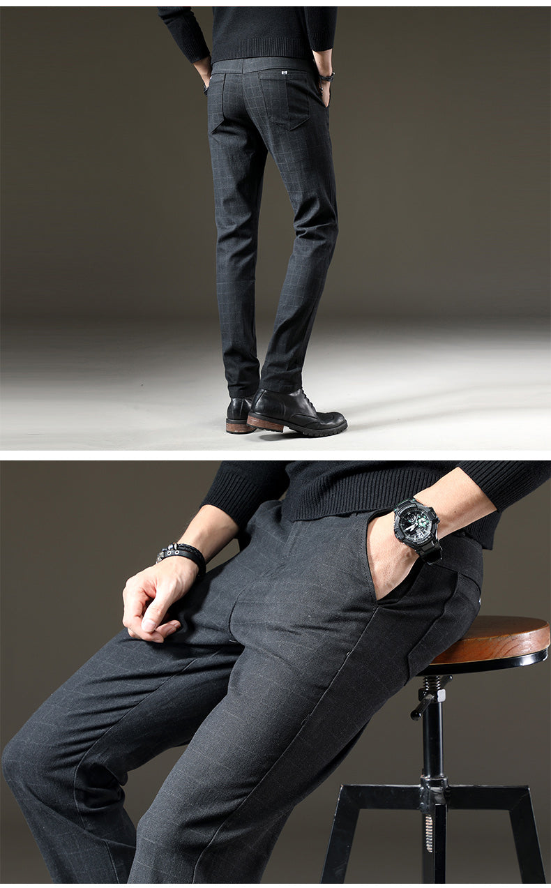 Eleganckie spodnie z wzorem w kratę