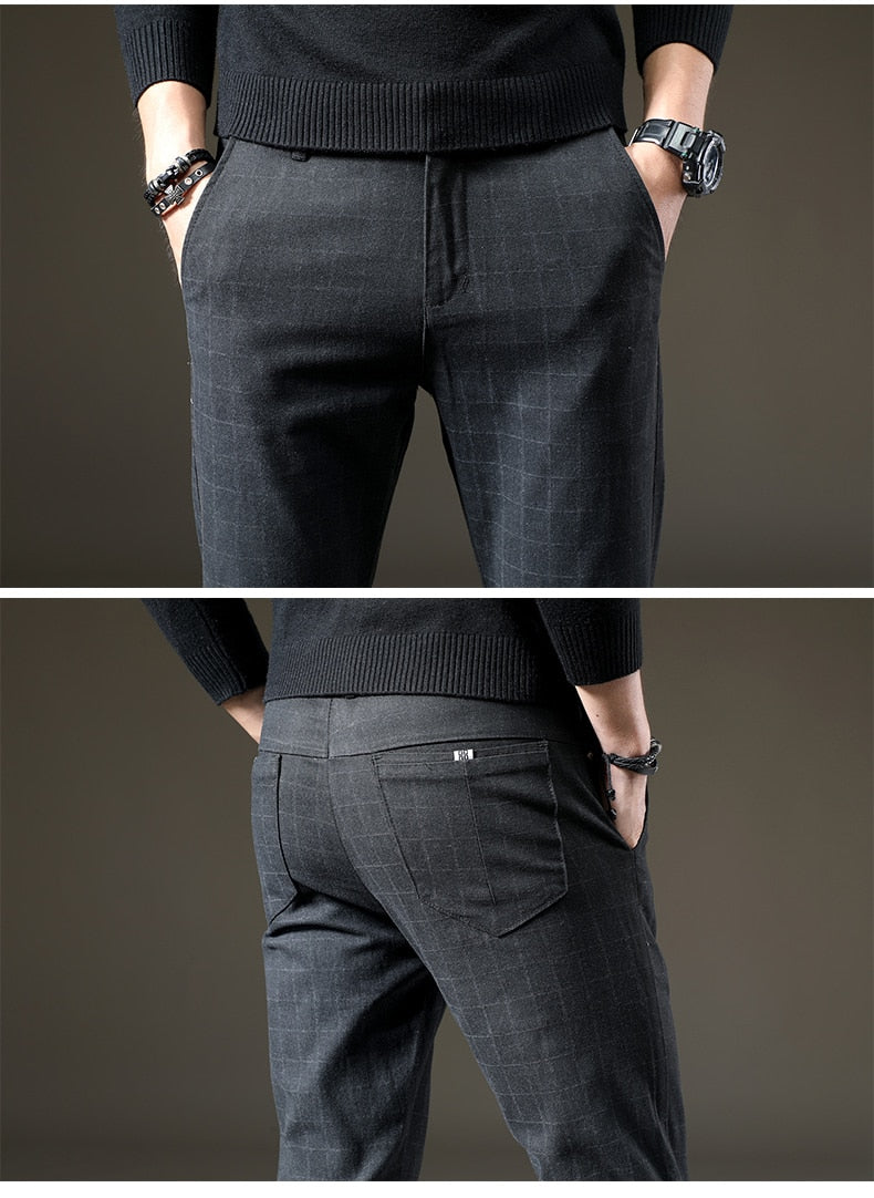 Eleganckie spodnie z wzorem w kratę