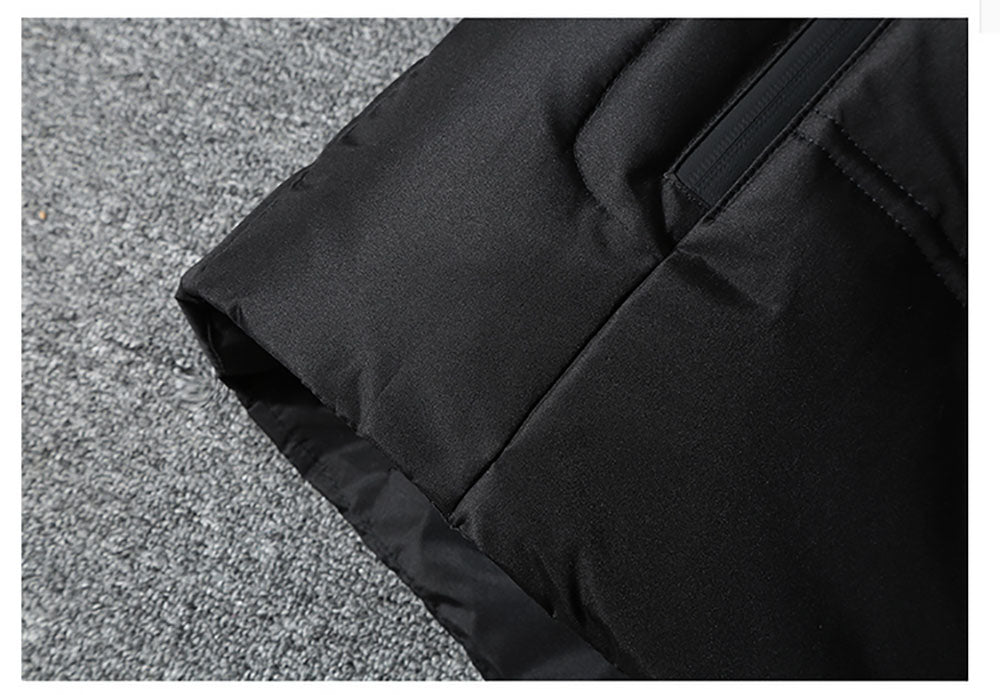 Męska puchowa kurtka zimowa z kapturem