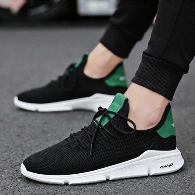 Męskie sportowe buty z oddychającą siateczką i elastyczną podeszwą