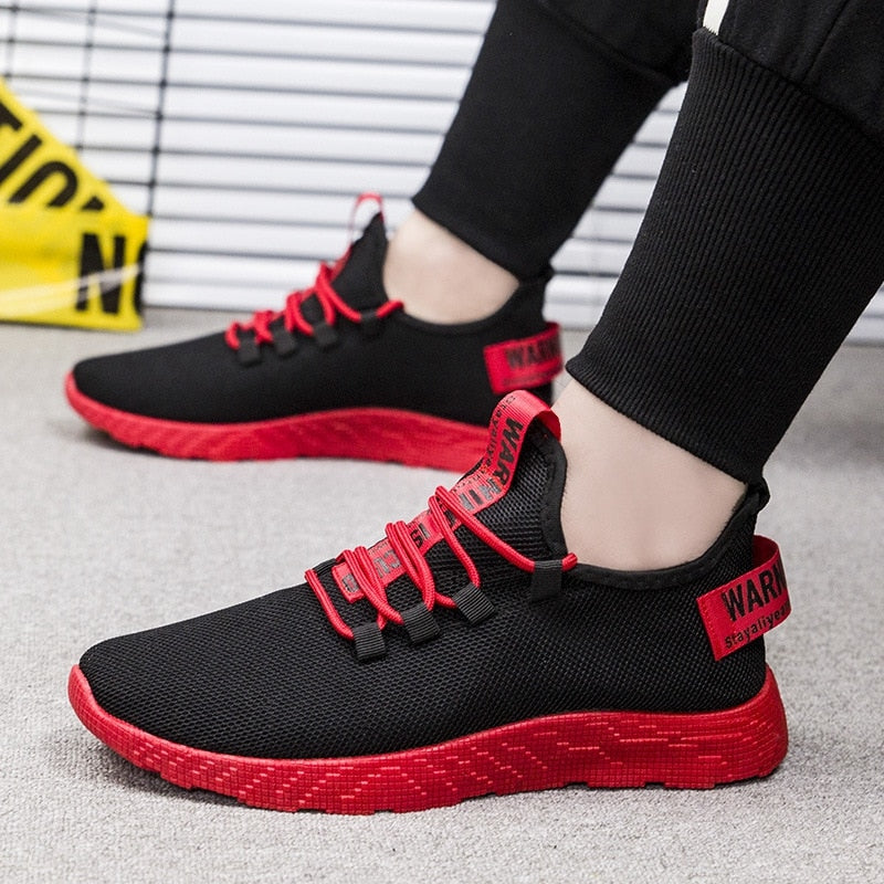 Męskie lekkie sportowe buty z oddychającej siateczki