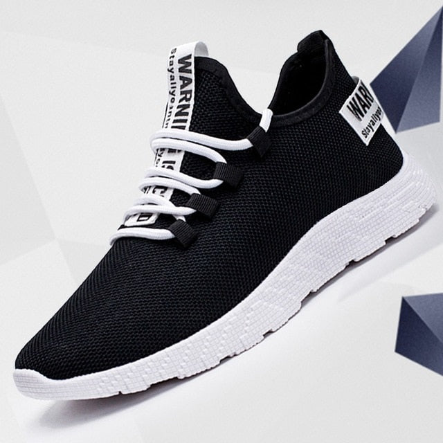 Męskie lekkie sportowe buty z oddychającej siateczki