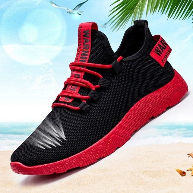 Męskie lekkie sportowe buty z oddychającej siateczki