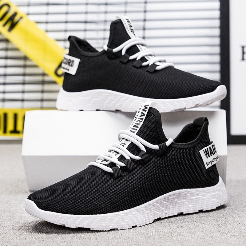 Męskie lekkie sportowe buty z oddychającej siateczki