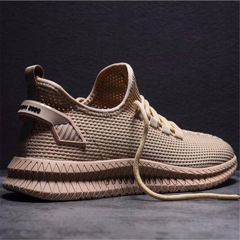 Męskie lekkie sportowe buty sneakersy z oddychającej siateczki i elastyczną podeszwą