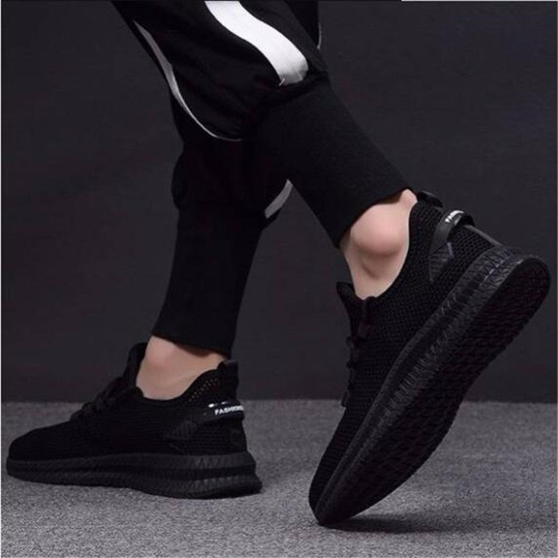 Męskie lekkie sportowe buty sneakersy z oddychającej siateczki i elastyczną podeszwą