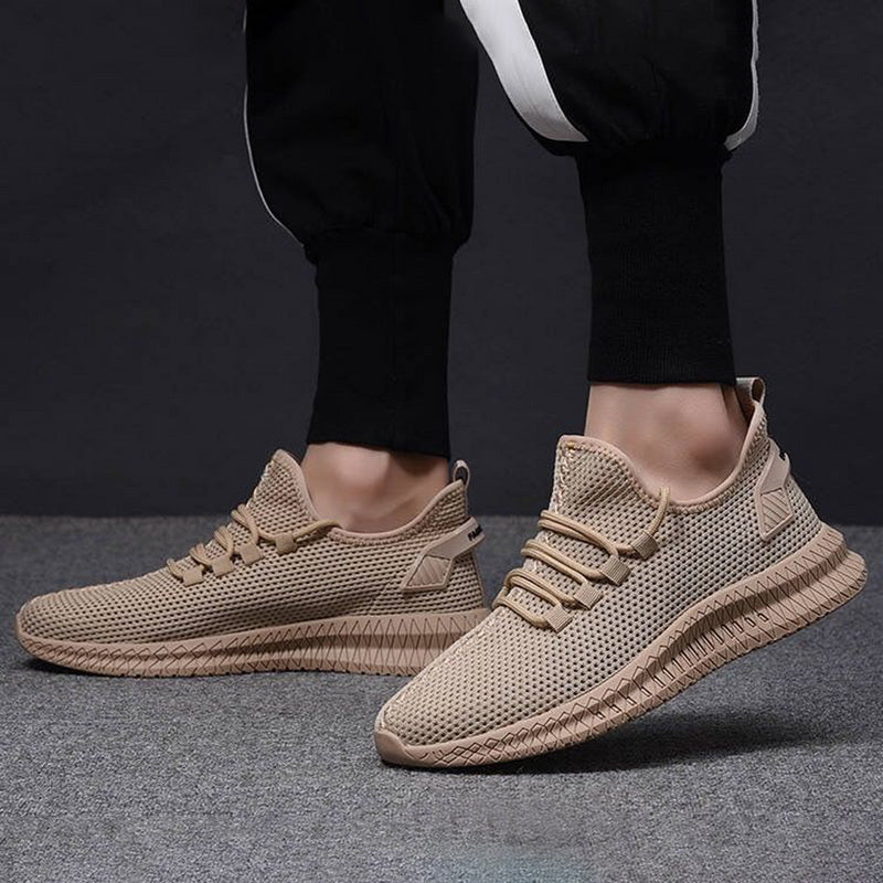 Męskie lekkie sportowe buty sneakersy z oddychającej siateczki i elastyczną podeszwą
