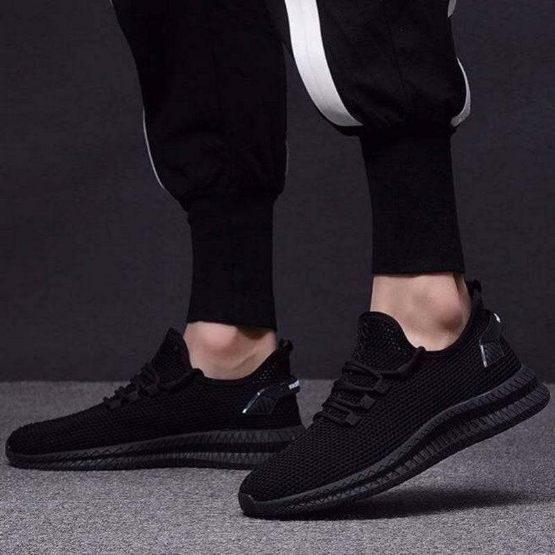 Męskie lekkie sportowe buty sneakersy z oddychającej siateczki i elastyczną podeszwą