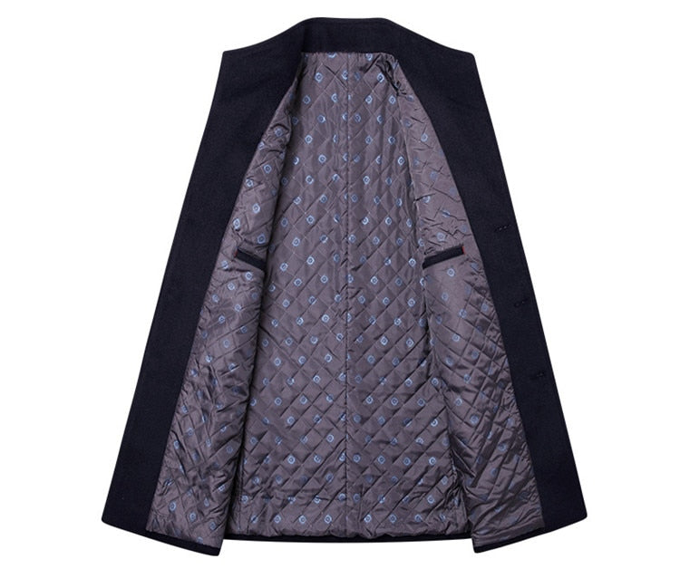 Męski elegancki płaszcz jednorzędowy Bond