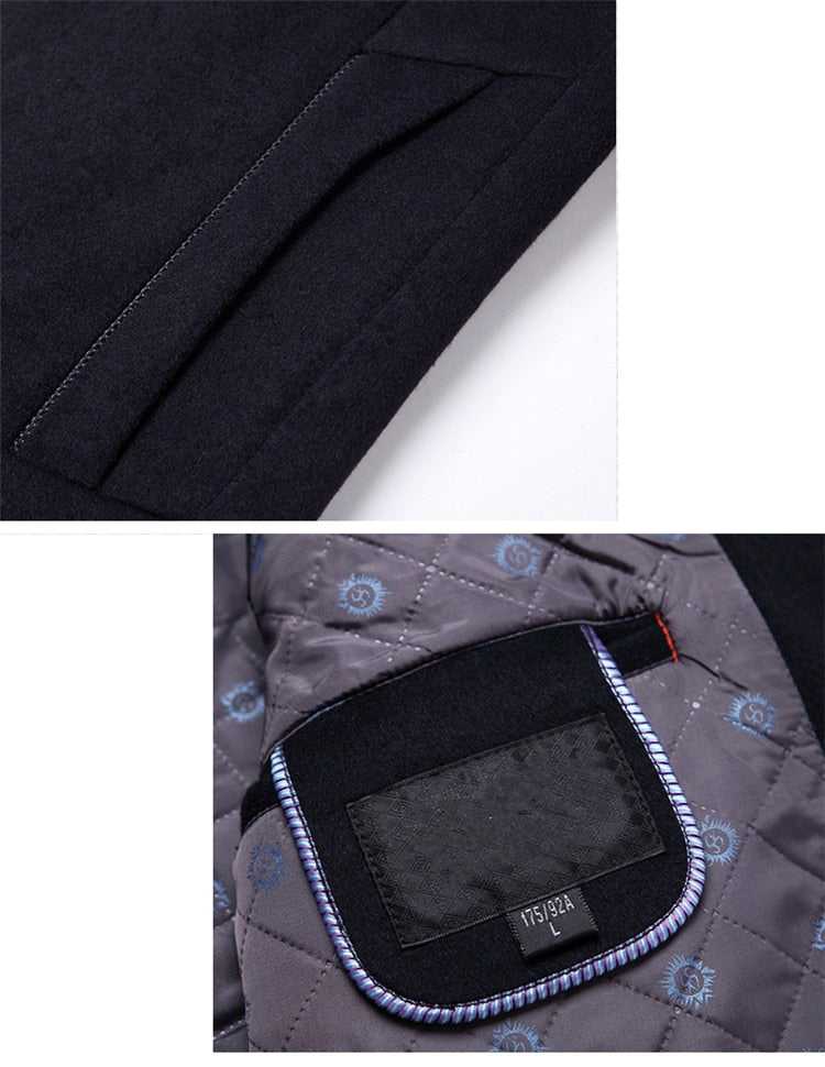 Męski elegancki płaszcz jednorzędowy Bond