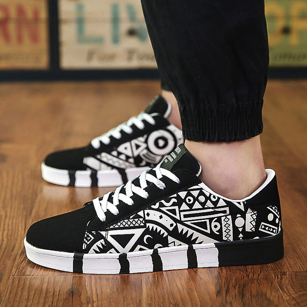 Męskie sneakersy z kolorowym wzorem azteckim i wygodną podeszwą