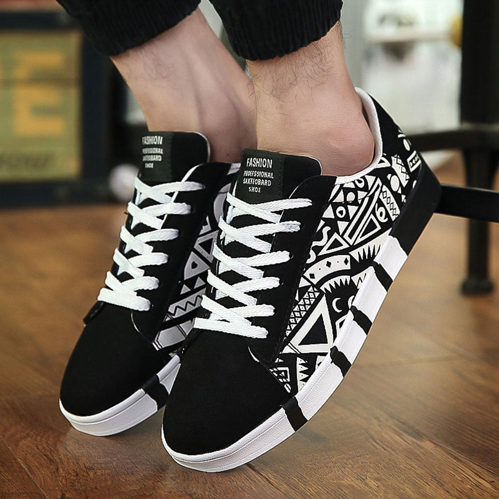 Męskie sneakersy z kolorowym wzorem azteckim i wygodną podeszwą