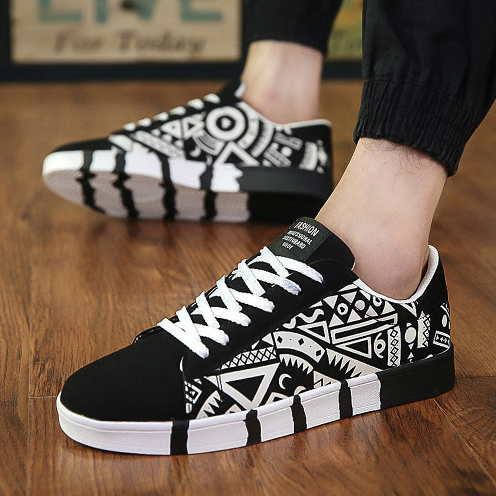 Męskie sneakersy z kolorowym wzorem azteckim i wygodną podeszwą