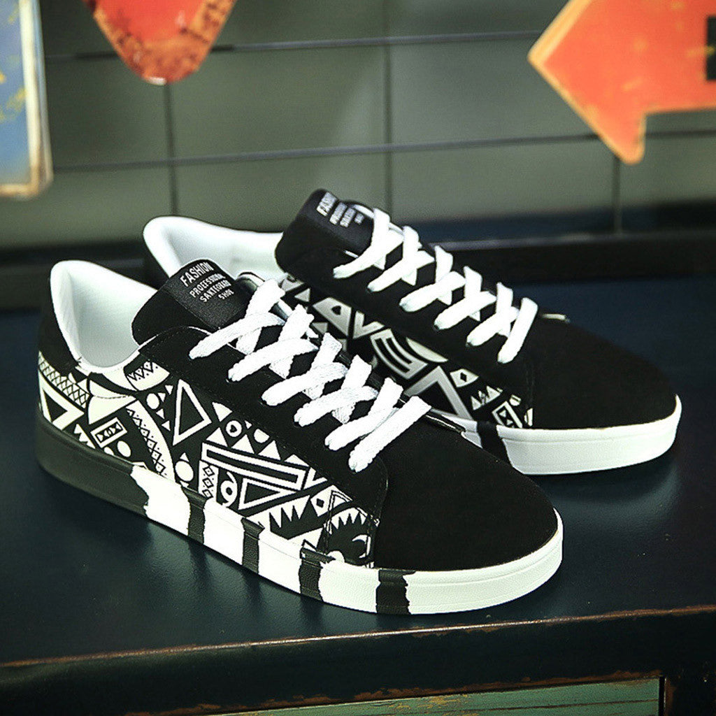 Męskie sneakersy z kolorowym wzorem azteckim i wygodną podeszwą