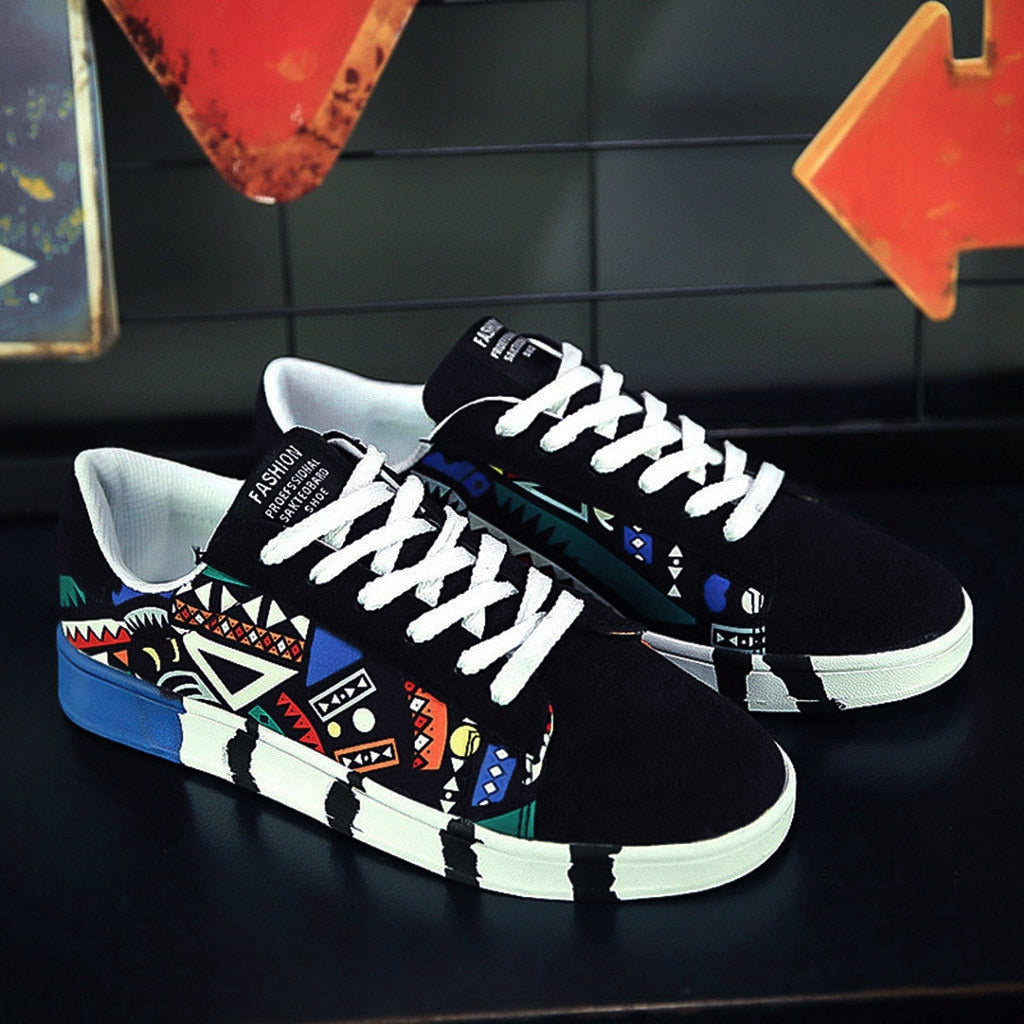 Męskie sneakersy z kolorowym wzorem azteckim i wygodną podeszwą