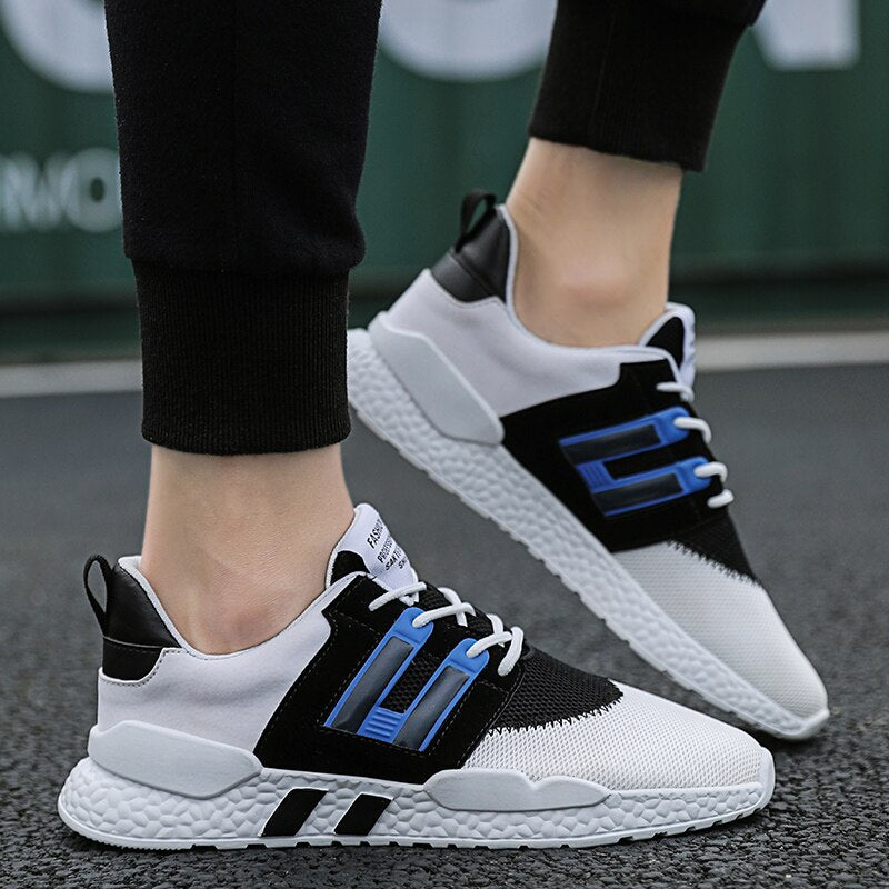 Męskie sportowe buty z oddychającą siateczką i amortyzującą podeszwą