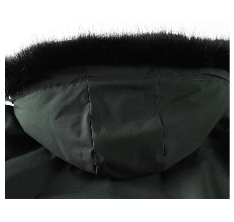 Męska kurtka zimowa parka z kapturem i ociepleniem – wodoodporna, wiatroszczelna