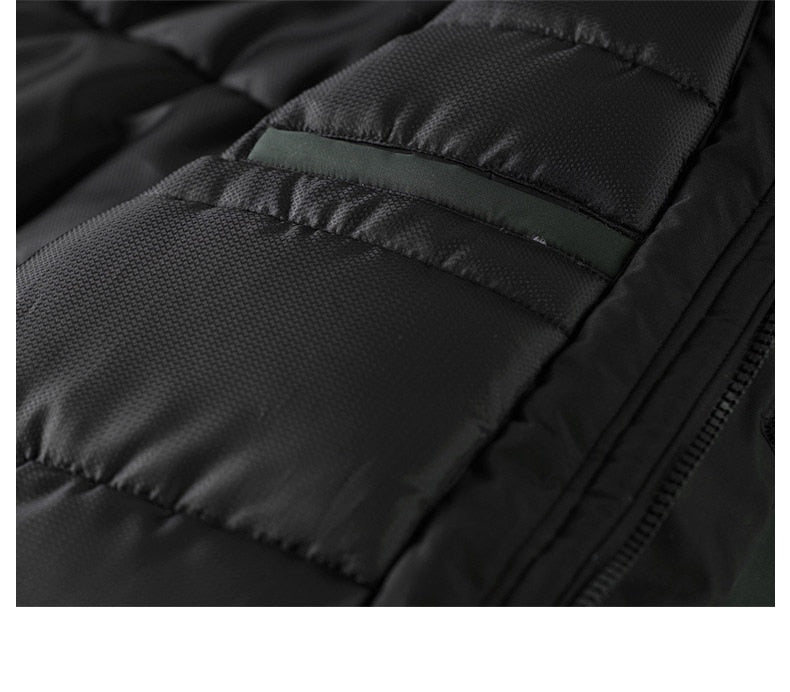 Męska kurtka zimowa parka z kapturem i ociepleniem – wodoodporna, wiatroszczelna