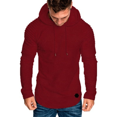 Męska bluza z kapturem i prążkowanymi rękawami – casualowy styl streetwear Draco