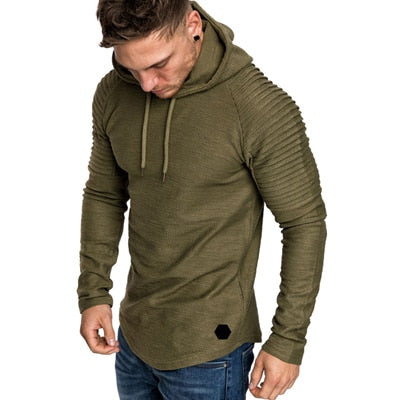 Męska bluza z kapturem i prążkowanymi rękawami – casualowy styl streetwear Draco