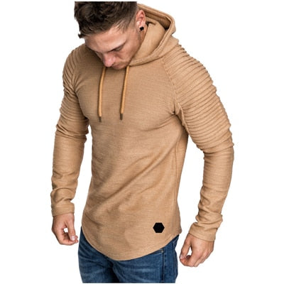 Męska bluza z kapturem i prążkowanymi rękawami – casualowy styl streetwear Draco
